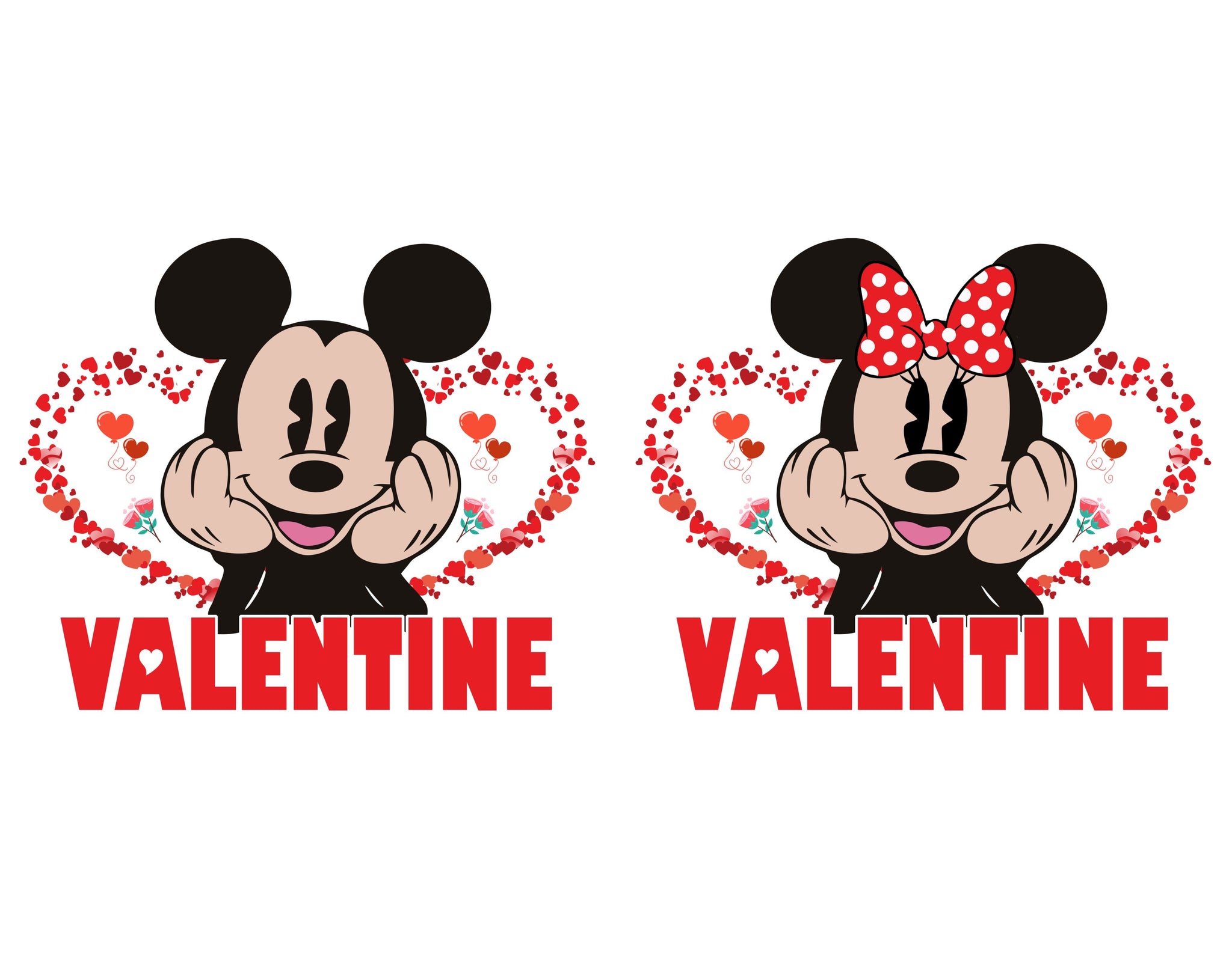 Valentine's - Mickey Mouse And Disney Friends PNG - Instant Download