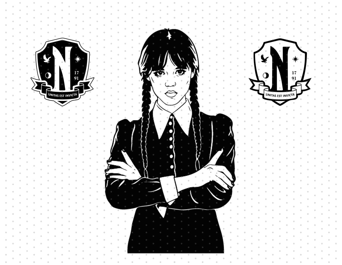 Wednesday Addams PNG - Instant Download