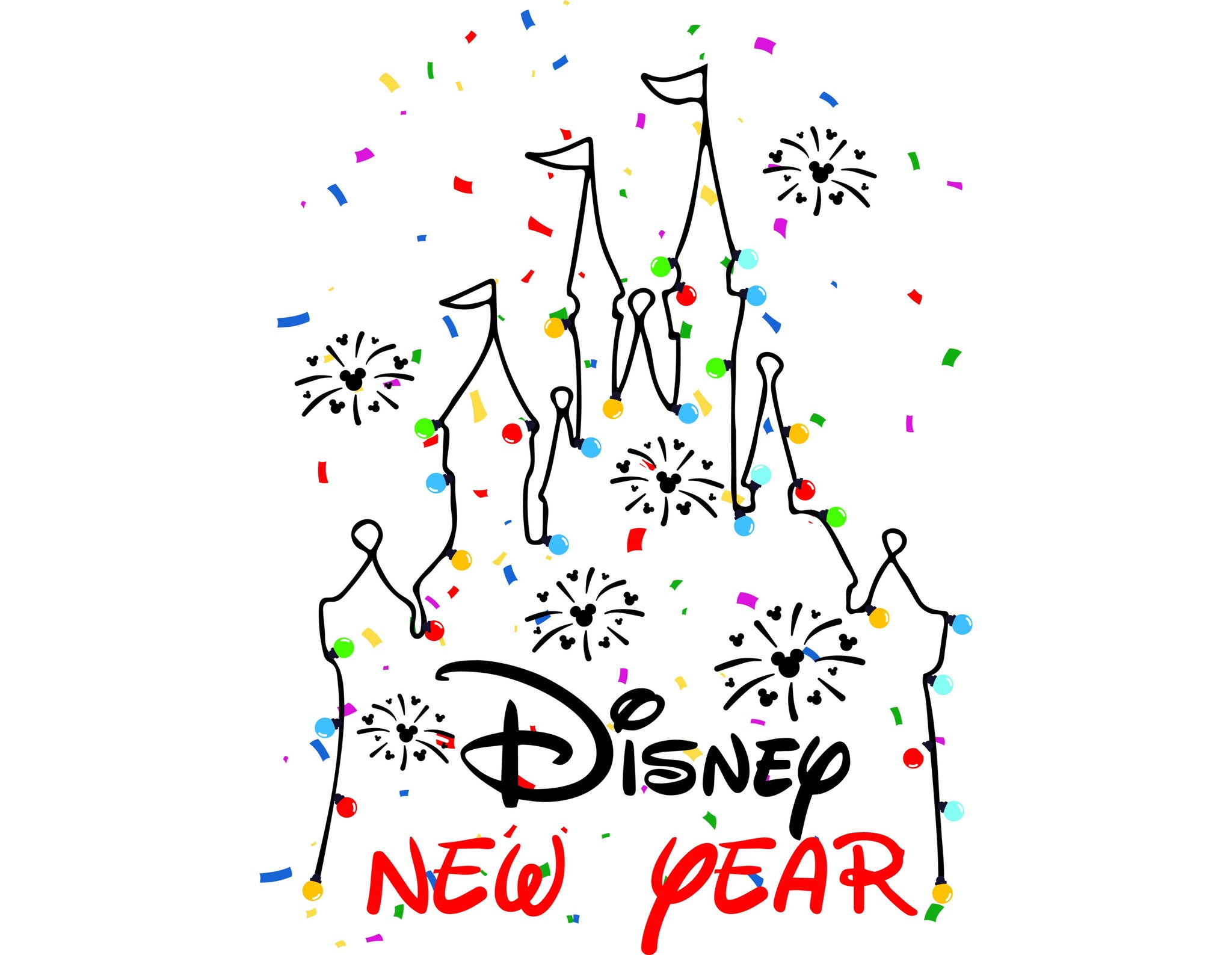 Disney New Year Svg - Instant Download