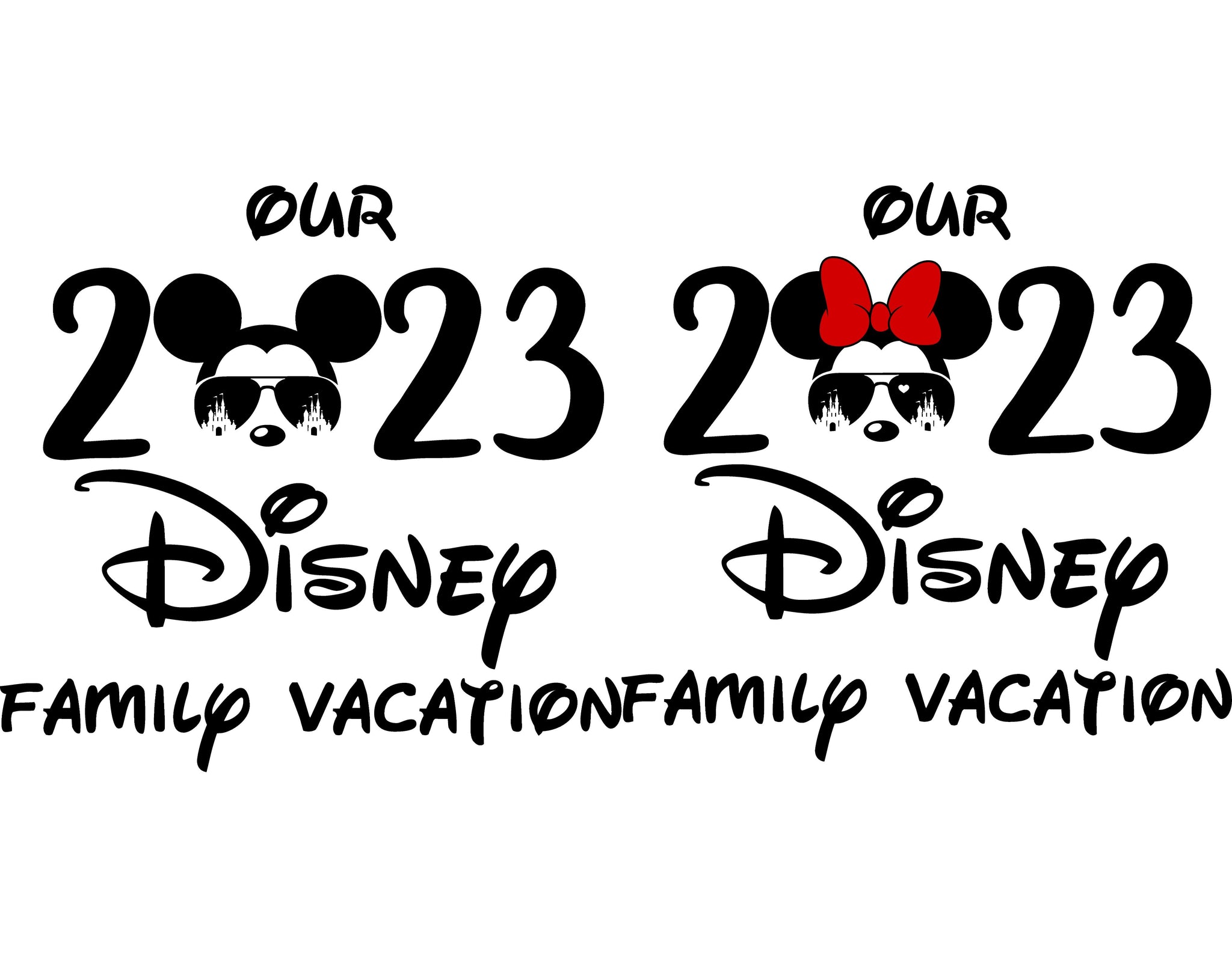 Bundle Our 2023 Disney Family Vacation  SVG - Instant Download