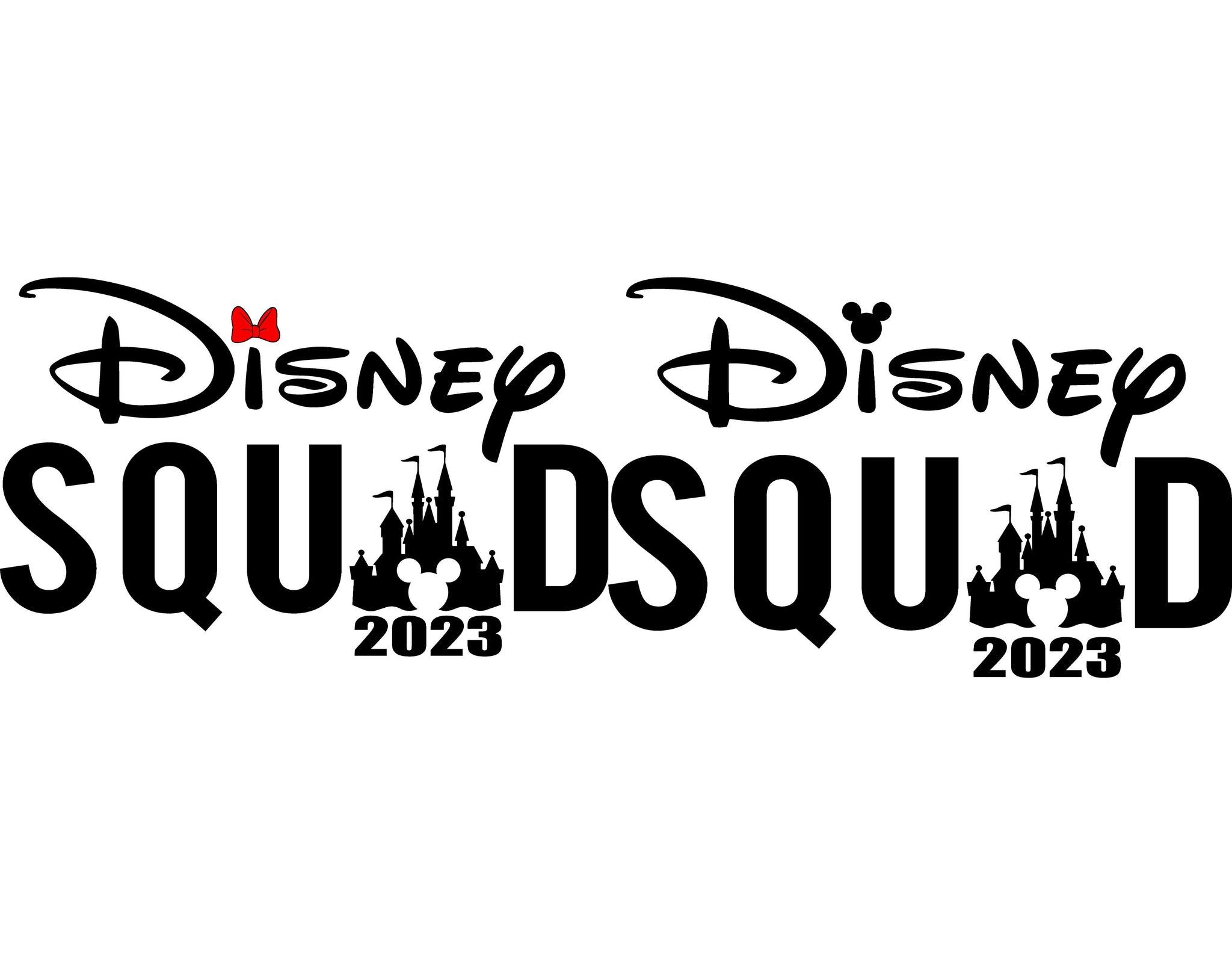 Bundle Disney Squad 2023  SVG - Instant Download