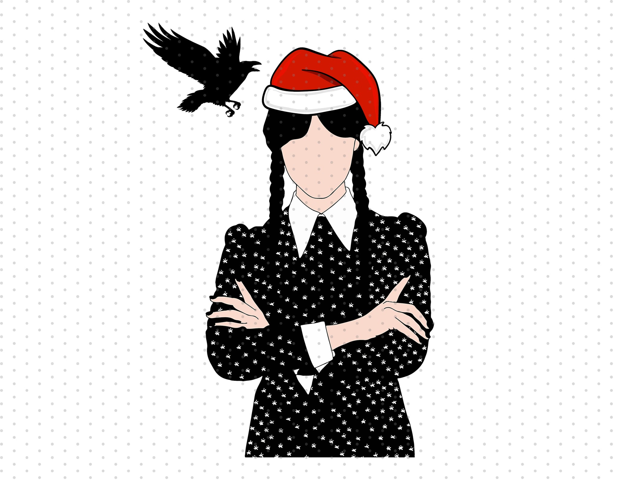 Wednesday Addams - Christmas Sublimation PNG