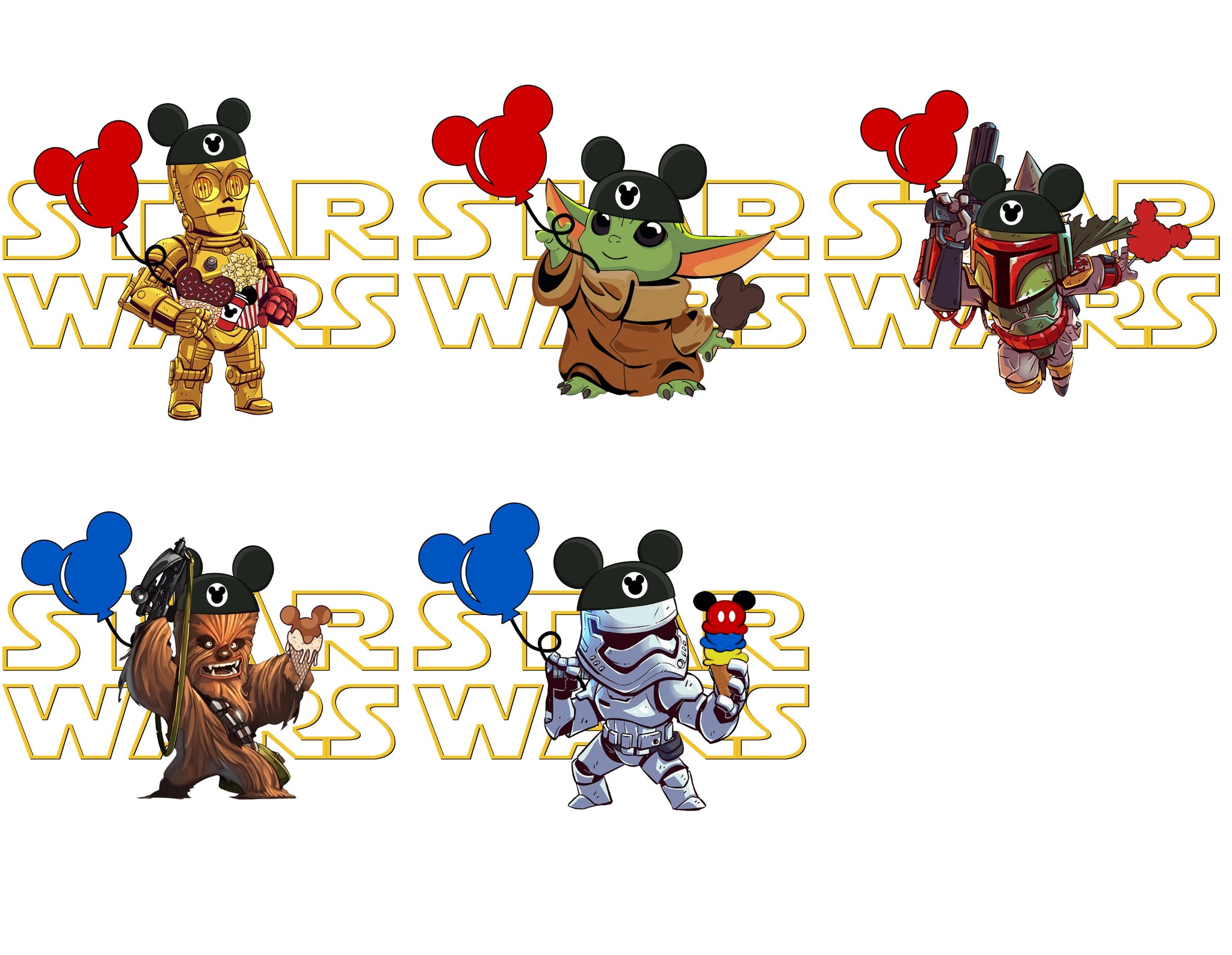 Star Wars Valentine's Day Bundle PNG File - Instant Download