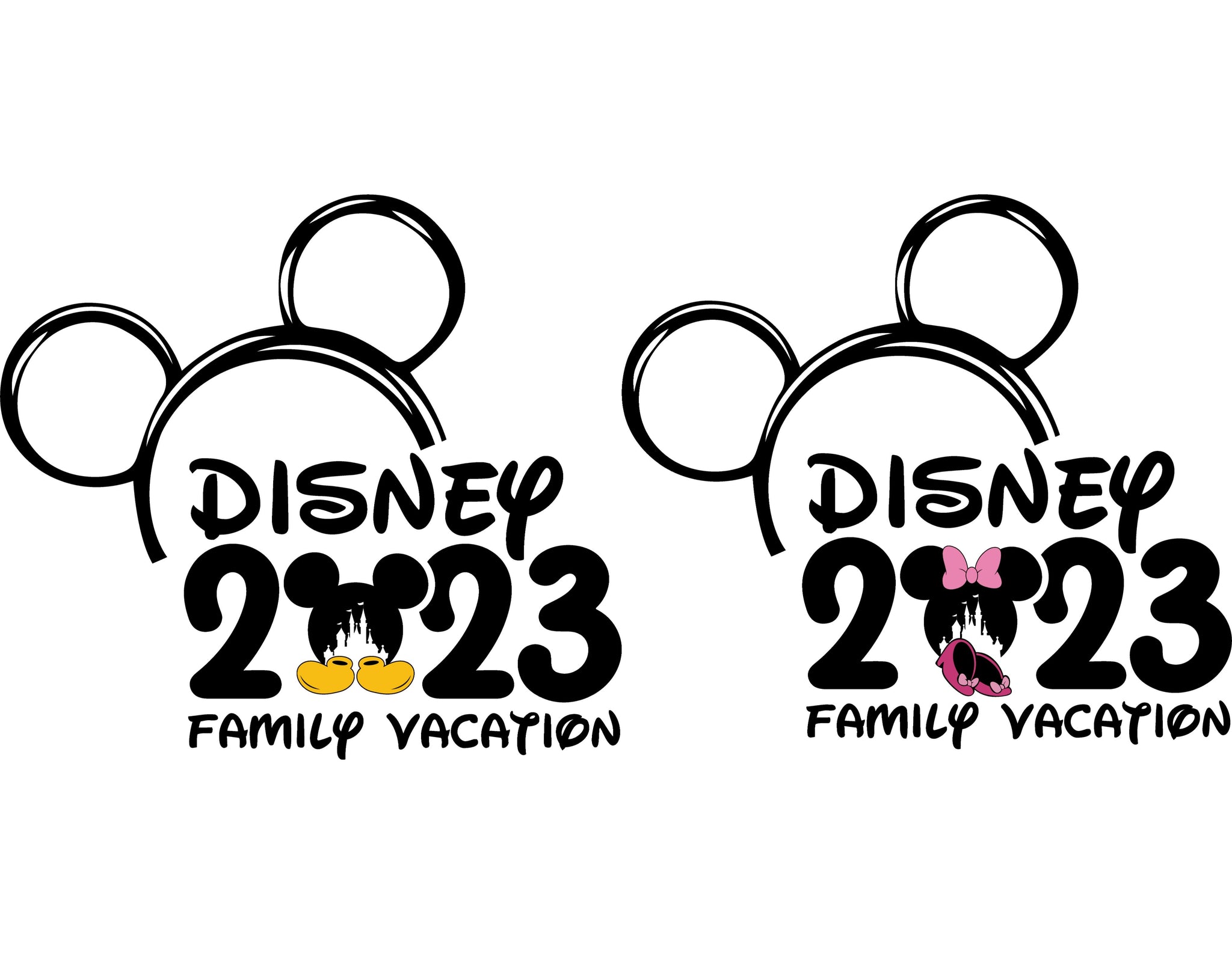 Bundle Disney Family Vacation 2023  SVG - Instant Download