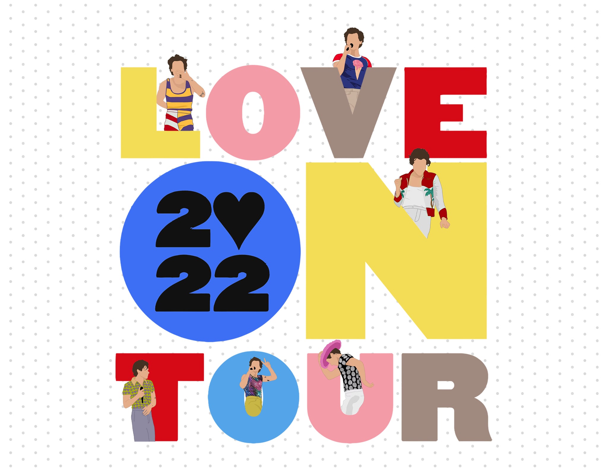 Love On Tour 2022 - Harry Styles - Sublimation PNG - Instant Download
