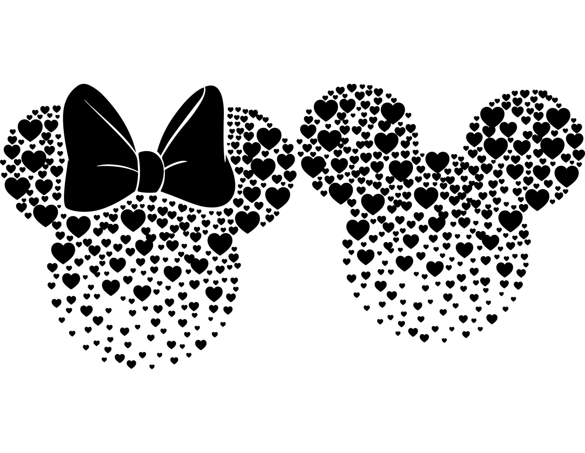Bundle Mickey Minnie Valentine SVG - Instant Download