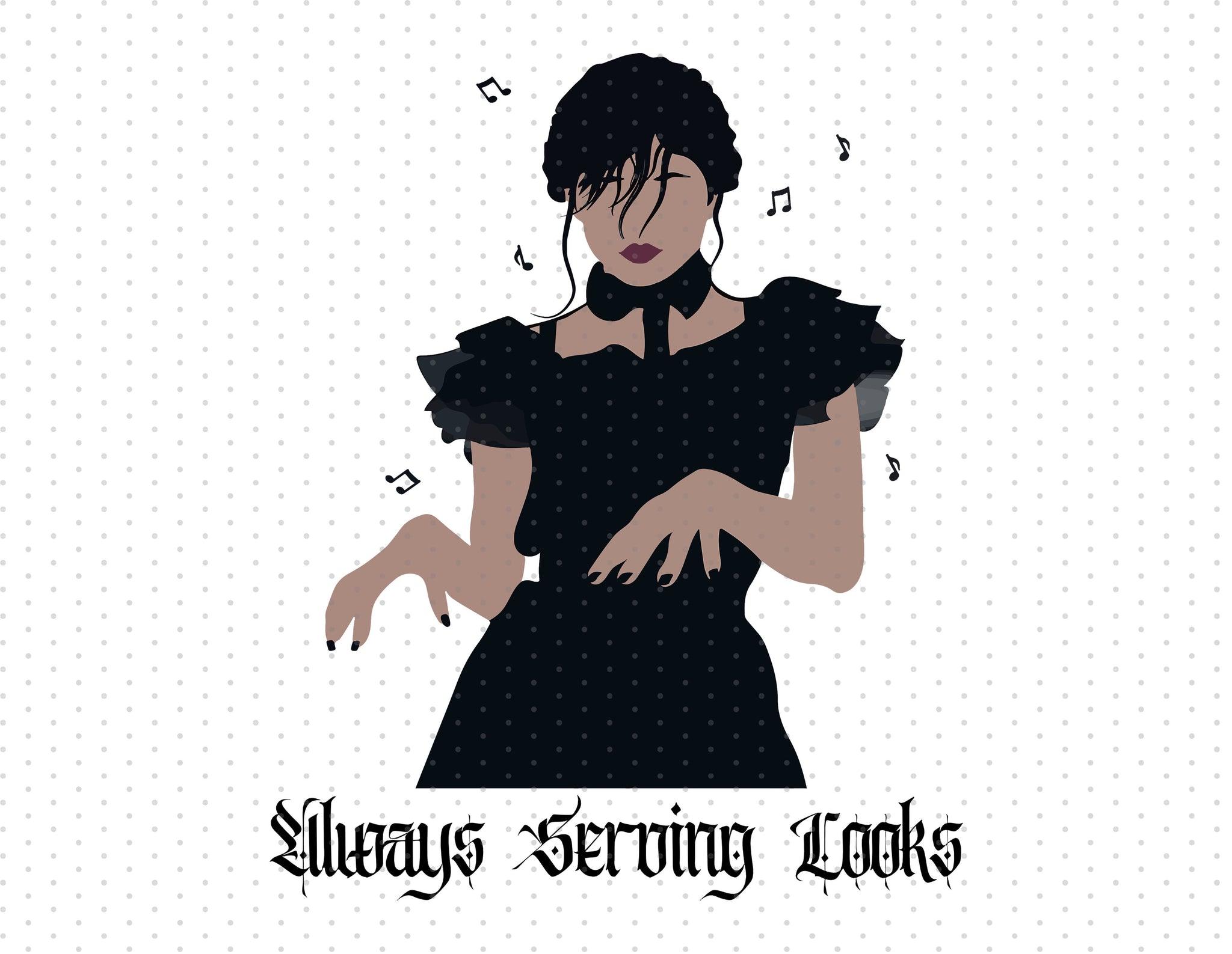 Wednesday Addams : r/AdobeIllustrator