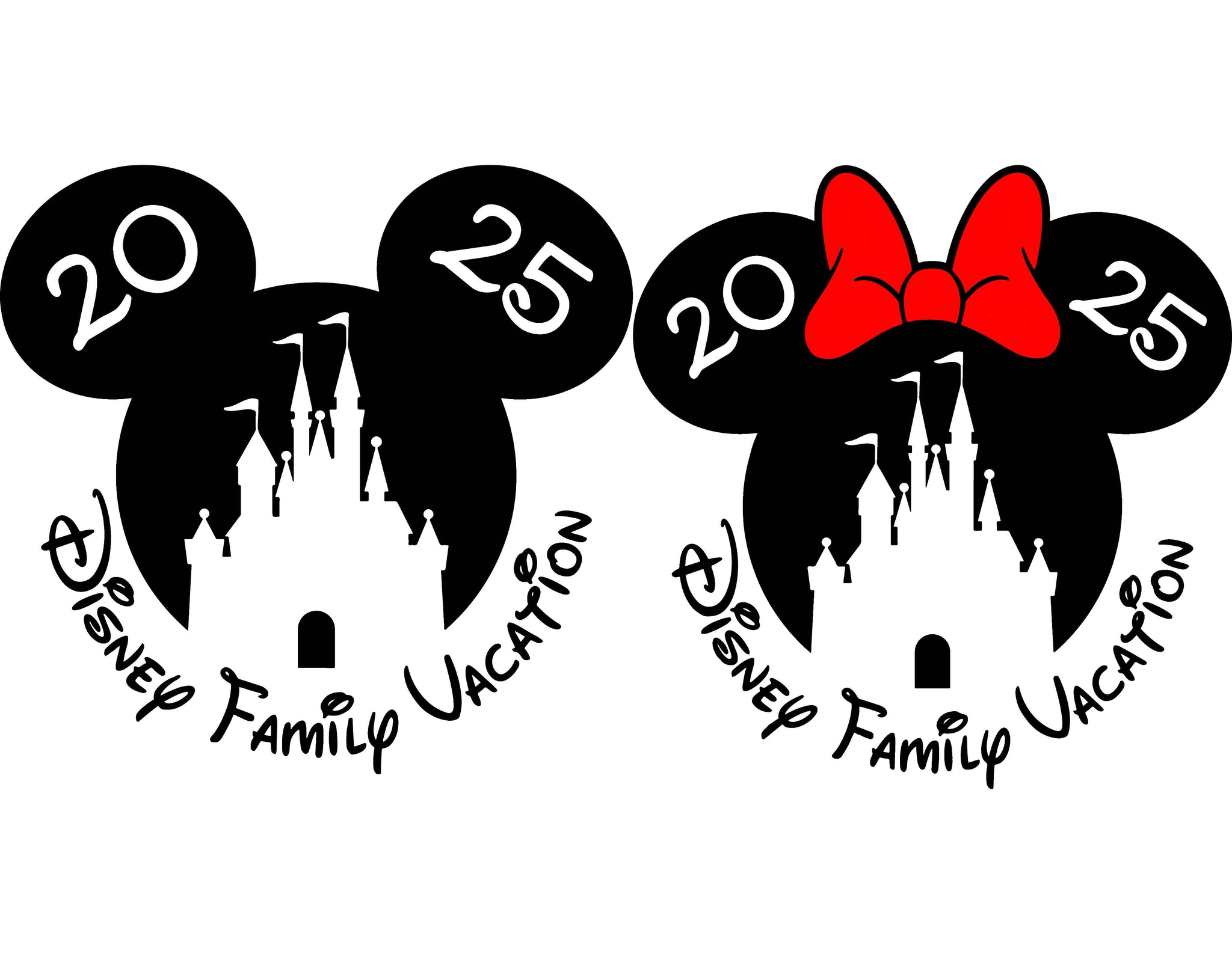 Bundle Disney Family Vacation 2025  SVG - Instant Download