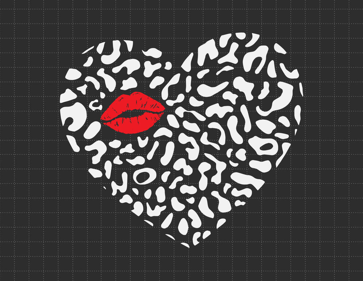 Love Heart Sexy Lips SVG - Instant Download